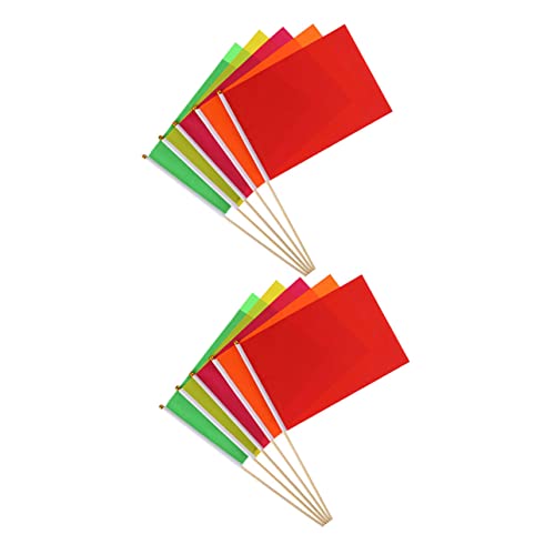 POPETPOP 10st Flagge Bewässerungsmarker Markierungsfahnen Für Den Rasen Camping-fahnenmast Baumarkierungsfahnen Klebrige Fahnen Weiße Fahnen Fahnenstange Handfahne Zum Jubiläum Bambus von POPETPOP