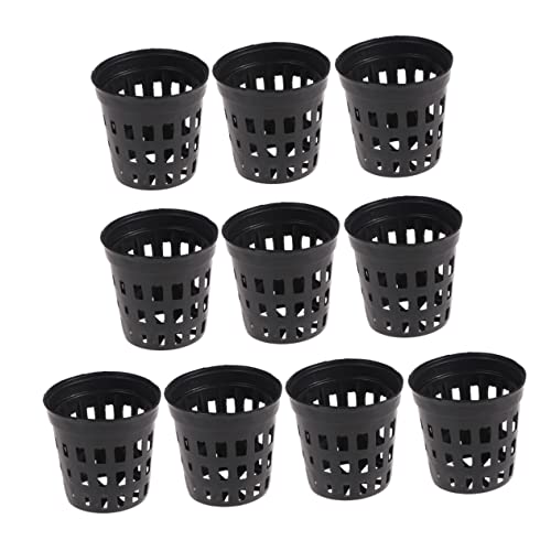POPETPOP 10st Topf Kultivieren Tank Becken Gras Haustier Korb Käfig Teich Wasser- Aquarium Anlage Pflanztopf Für Wasserpflanzen Black von POPETPOP