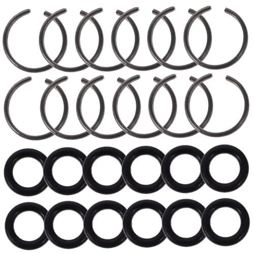 POPETPOP 12 Sätze Teiliges Steckschlüssel Sicherungsring Verbindung Sprengring für Schlagschrauber mit Gummiring Robuste Metall Konstruktion Passend für Impact Wrench Anwendungen von POPETPOP