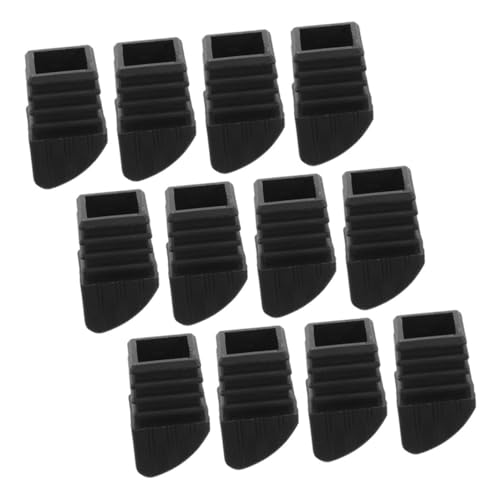 POPETPOP 12 Stück Klappbare Tischbeine Ersatzkappe für Campingstuhlfüße Stuhl Bordbodenschützer rutschfeste Möbelpads Fußabdeckung für Campingstühle Stuhlfußschützer Stuhlbeinkappen Schwarz von POPETPOP
