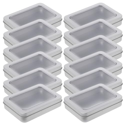 POPETPOP 12 Stück Teiliges Rechteckiges Metall aufbewahrungsset mit Transparentem Fensterdeckel Robuste Organizer dosen für Schmuck Kleinteile und Bastelzubehör Langlebig und Vielseitig POPETPOP 12 Stück Teiliges Rechteckiges Metall aufbewahrungsset mit Transparentem Fensterdeckel Robuste Organizer dosen für Schmuck Kleinteile und Bastelzubehör Langlebig und Vielseitig von POPETPOP
