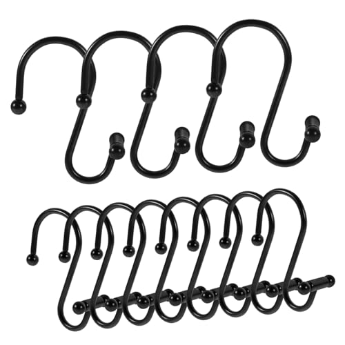 POPETPOP 12 Stück Teiliges S förmige Duschvorhanghaken aus Rostfreiem Metall Wasserfest und Langlebig Stilvolle Gardinenringe für Vorhangstangen Eleganter Halter für Badvorhänge POPETPOP 12 Stück Teiliges S förmige Duschvorhanghaken aus Rostfreiem Metall Wasserfest und Langlebig Stilvolle Gardinenringe für Vorhangstangen Eleganter Halter für Badvorhänge von POPETPOP