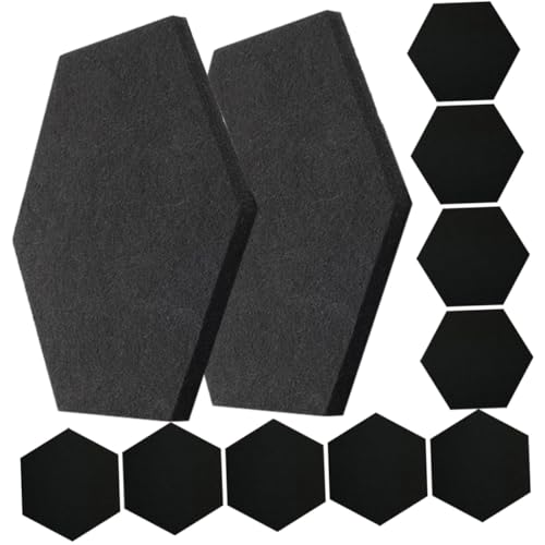 POPETPOP 12 Stück Teiliges Selbstklebendes Filz Pinnwand Sechseckige Wanddeko und Schallschutzplatten Flexible Rutschfeste Memotafel für Büro Zuhause Mädchenzimmer Vielseitig als von POPETPOP