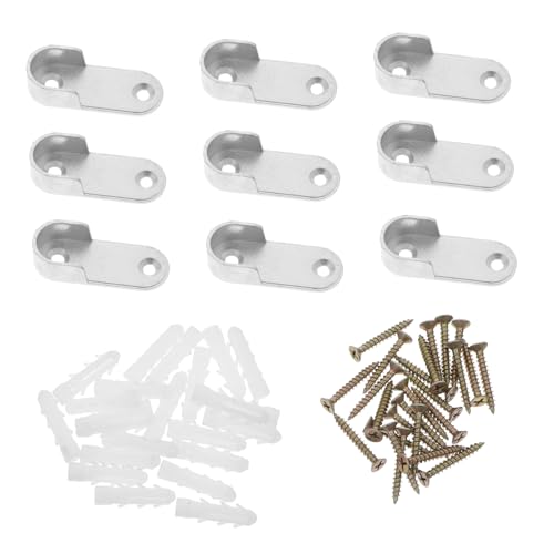 POPETPOP 12stücke Teiliges Kleiderstangen-endbeschläge Metall Wandhalterungen Für Kleiderstangen Verchromtes Design Für Schrank Und Garderobe Schrauben Und Dübel POPETPOP 12stücke Teiliges Kleiderstangen-endbeschläge Metall Wandhalterungen Für Kleiderstangen Verchromtes Design Für Schrank Und Garderobe Schrauben Und Dübel von POPETPOP