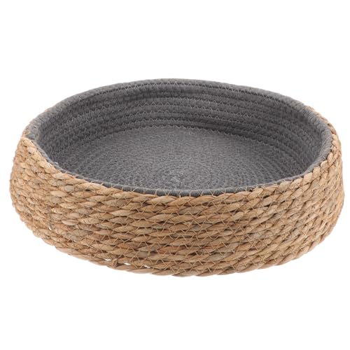POPETPOP Wicker Pet Nest Rundes Hundebett Für Katzen Und Kleine Hunde Waschbar Und Atmungsaktiv Perfekt Für Wohnzimmer Und Schlafzimmer 35X35X8Cm POPETPOP Wicker Pet Nest Rundes Hundebett Für Katzen Und Kleine Hunde Waschbar Und Atmungsaktiv Perfekt Für Wohnzimmer Und Schlafzimmer 35X35X8Cm von POPETPOP