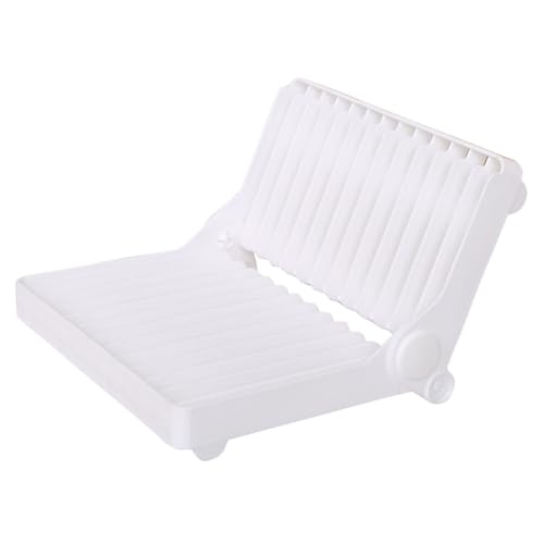 POPETPOP 1stück Abtropfgestell Faltbarer Organizer Mit Abtropfrinne Für Spüle Und Küchentisch Und Besteckregal Weiß POPETPOP 1stück Abtropfgestell Faltbarer Organizer Mit Abtropfrinne Für Spüle Und Küchentisch Und Besteckregal Weiß von POPETPOP