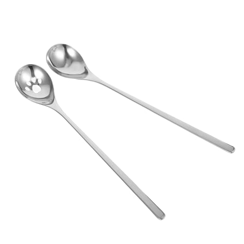POPETPOP 1Satz Löffelset mit Langem für Suppen Verkostung Elegantes Poliertes Finish Teiliges aus Tiefem Schlitzlöffel von POPETPOP