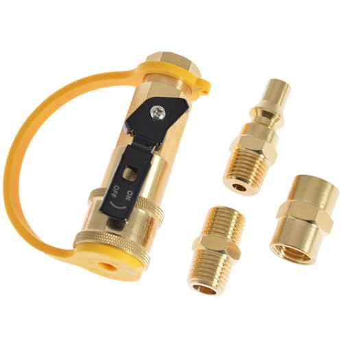 POPETPOP Schnellkupplung Satz 1/4 Rv Für Gasgrills Gasschlauchanschlussadapter Messing Und Abs Sicherer Schnellanschluss Für Wohnmobile Und Wohnwagen Vielseitige Verwendung Einfach Zu von POPETPOP