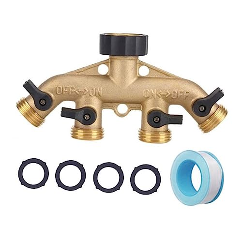 POPETPOP 1Satz Splitter Messing Robuster Adapter Für Waschmaschine Und Garten Langlebig Und Rostfrei Einfache Gleichmäßiger Wasserfluss von POPETPOP