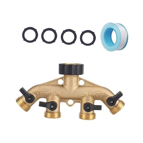 POPETPOP 1Satz Wasserhahnverteiler Messing Robuster Wasserhahnadapter Für Geschirrspüler Waschmaschine Und Garten Zu Installieren Langlebig Und Dicht von POPETPOP