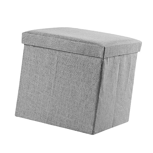 POPETPOP 1Stück Faltbarer mit Stauraum Multifunktionale Aufbewahrungsbox für Haushalt und Schuhe Quadratisch Dunkelgrau für Kinderzimmer Wohnzimmer von POPETPOP