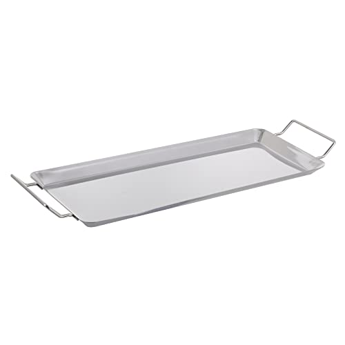 POPETPOP 1Stück Grillpfanne Multifunktionale BBQ Wanne Antihaft Grillplatte für Kugelgrill Rostfreies Material Leicht zu Reinigen für Outdoor Camping und Grillabende von POPETPOP