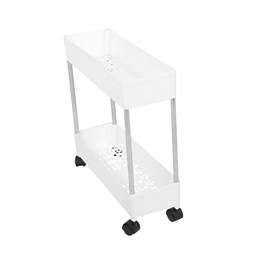 POPETPOP 1Stück Küchenwagen Stöckig Mobiler Trolley Rack mit Mehrlagiger Lagerwagen für Küchenutensilien Bücherregal oder Badezimmerartikel Platzsparend und Leicht zu Bewegen von POPETPOP