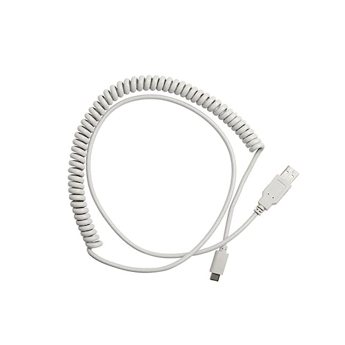 POPETPOP 1Stück Type C Tastaturkabel Langlebiges Spiral Kabel Für Mechanische Tastaturen Verschleißfest Komfortabel Pull Design Für Gaming Bürogebrauch von POPETPOP