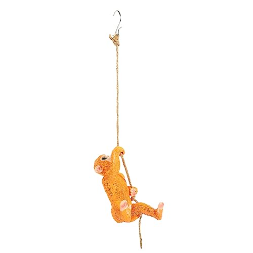 POPETPOP 1satz Hängende Gartenfigur Aus Resin Dekorativer AFFE Für Gartenverschönerung Einzigartige Tierfigur Für Innen Und Außenbereiche Charmantes Deko-Element Für Gartenliebhaber von POPETPOP