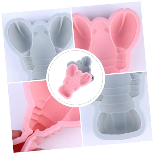 POPETPOP 2 STÜCK Teiliges Silikon Kuchenform mit Cartoon Flusskrebs Flexible Crayfish Cake Molds für Kinderfreundliches Backen Leicht zu Reinigen und Platzsparend für Zufällige Farbe von POPETPOP