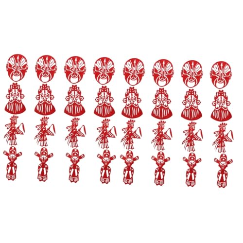 POPETPOP 32stücke Teiliges Chinesischer Handwerkskunst Fenster-Papier-cuts Für Mädchen Mit Traditionellen Opernmasken Chinesischen Kultur Für Festliche Dekoration POPETPOP 32stücke Teiliges Chinesischer Handwerkskunst Fenster-Papier-cuts Für Mädchen Mit Traditionellen Opernmasken Chinesischen Kultur Für Festliche Dekoration von POPETPOP