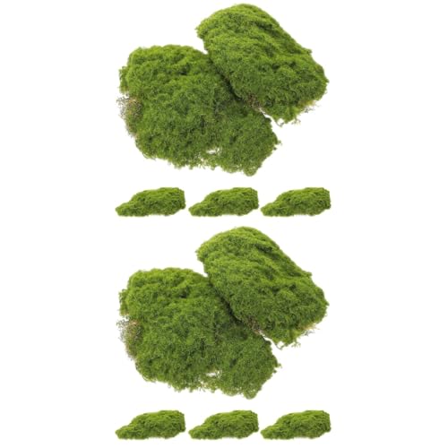 POPETPOP 2 Sätze Mooshaut Moosblock Grüne Ornamente Künstliches Moos Gefälschtes Moos Imitiertes Moos Moosblöcke Mikromoosblock Imitiertes Moosdekor Imitiertes Moosdekor 5 Stück * 2 von POPETPOP
