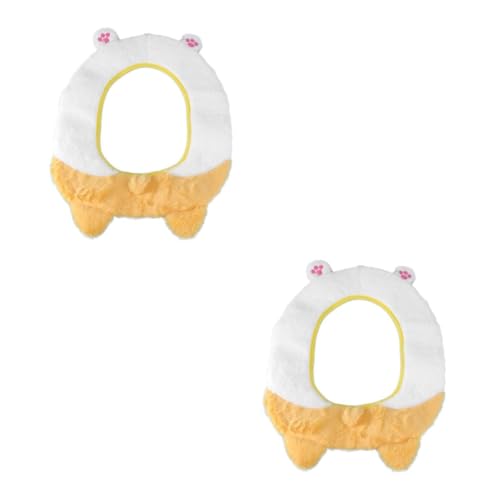 POPETPOP 2stücke Corgi Plüsch Toilettensitzbezug Dicke rutschfeste Abnehmbare Toiletteabdeckung Für Herbst Und Winter Stylisches Design Leicht Zu Reinigen Wiederverwendbar Und von POPETPOP