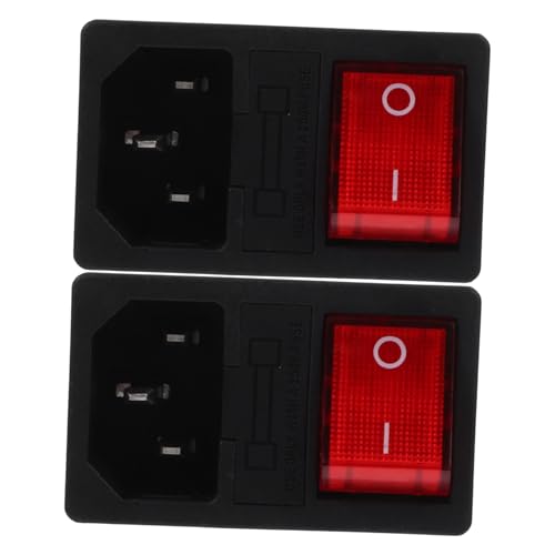 POPETPOP 2 Stück Ac Steckdosen mit Beleuchtetem Schalter und Sicherung Vollkupferner Power Socket Replacement Integriertes Design für Einfache Installation und Benutzerfreundliche POPETPOP 2 Stück Ac Steckdosen mit Beleuchtetem Schalter und Sicherung Vollkupferner Power Socket Replacement Integriertes Design für Einfache Installation und Benutzerfreundliche von POPETPOP