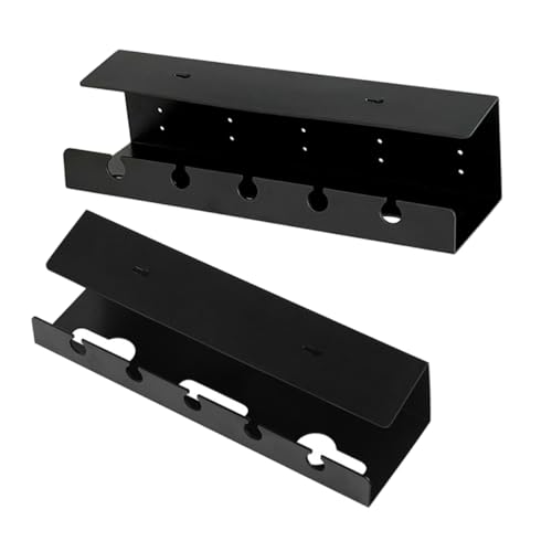 POPETPOP 2stücke Kabelmanagement Tray Unter Schreibtisch Robuster Organizer Für Kabel Und Steckdosen Multifunktionale Aufbewahrung Für Büro Und Arbeitszimmer Einfache Installation Ohne von POPETPOP