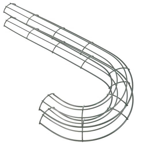 POPETPOP 2 Stück Candy Cane Drahtkranz Rahmen Stabiles Metall J Förmiger Weihnachtskranz für DIY Weihnachtsdeko Innen Außen Dekoratives Kranzgestell für Zuhause von POPETPOP