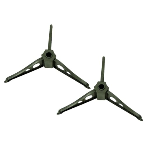 POPETPOP 2 Stück Christbaumständer Kunststoff Grün Stabiler Weihnachtsbaumhalter für Künstliche Tannenbäume Einfache Montage Rostfest Rutschfester Baumständer für Zuhause und Partys von POPETPOP