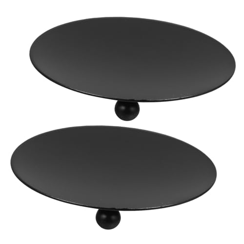 POPETPOP 2 Stück Eisen Kerzenhalter Heimdekoration Tafelaufsatz Zimmer Metall Esszimmer Rund Serviertisch Kaffee Abendessen Dekoration Retro Ornament Atmosphäre Kerzenhalter von POPETPOP
