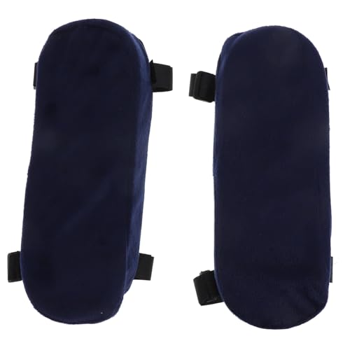 POPETPOP 2 Stück Ergonomische Armlehnenpolster für Bürostuhl und Gaming Stuhl Memory Foam mit Verstellbaren Gurten Atmungsaktiv und Weich Druckentlastung für Ellbogen und Unterarme von POPETPOP