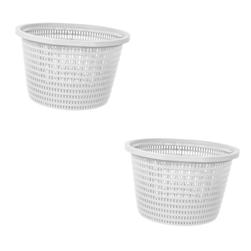 POPETPOP 2 Stück Filterkorb Sieb Pool Ahock Schwimmbäder Schwimmbad Müllfilter Pool Reinigungskorb Filterversorgung Poolkorb Skimmer Pool Skimmer Korb Pool Gadget Weiß Abs von POPETPOP