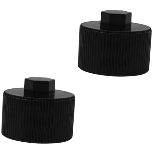 POPETPOP 2 Stück Kanaldeckel Sandfilter Kunststoff Pool-Filter Abdeckungen Pool abdeckungen Ersatz Schwimmbad Entleeren für Dichtung der Ablasskappe Poolfilter-Ablaufabdeckung Plastik Black von POPETPOP