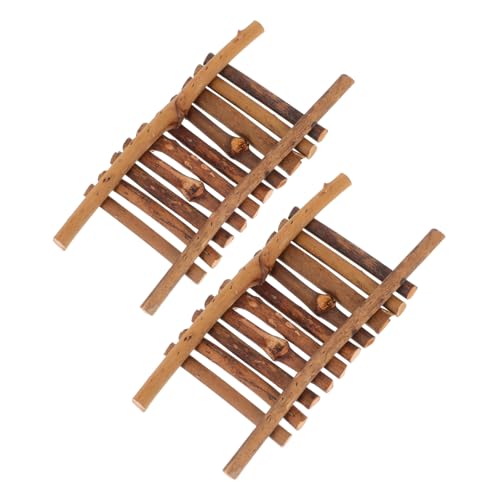 POPETPOP 2stücke Miniatur Holzbrücken Für Mikrolandschaften Terrarium Dekoration Für Märchengärten Und Bonsai-projekte Natürliche Atmosphäre Und Einfache Integration Ihre POPETPOP 2stücke Miniatur Holzbrücken Für Mikrolandschaften Terrarium Dekoration Für Märchengärten Und Bonsai-projekte Natürliche Atmosphäre Und Einfache Integration Ihre von POPETPOP