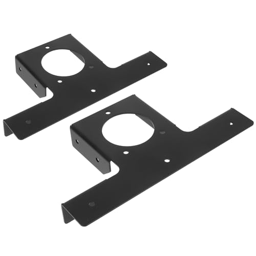 POPETPOP 2 Stück Pergola-Halterung T Formpergola -klammern T-Post-montageklammern Dachriserstrahlhalterung Strahlhalterhalterung T-förmige Postbasis Strahlhalterhardware Schwarz Eisen von POPETPOP