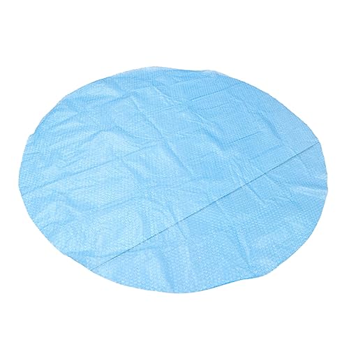 POPETPOP 2 Stück Schwimmbadabdeckung Pool Abdeckung fußbodenmatte Pool Accessoires Pool-Solar kreisförmig Wärmeschutzabdeckung für Pool Kunststoffabdeckungen für Schwimmbecken Plastik Blue von POPETPOP