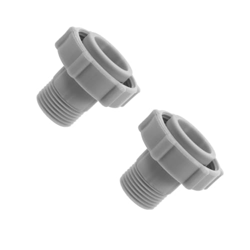 POPETPOP 2 Stück Schwimmbadverbindung Adapter für Schwimmschläuche Adapter für den Poolablaufschlauch Poolreinigungsgeräte Poolsaugköpfe reinigungsmittel für Pools PVC Grey von POPETPOP