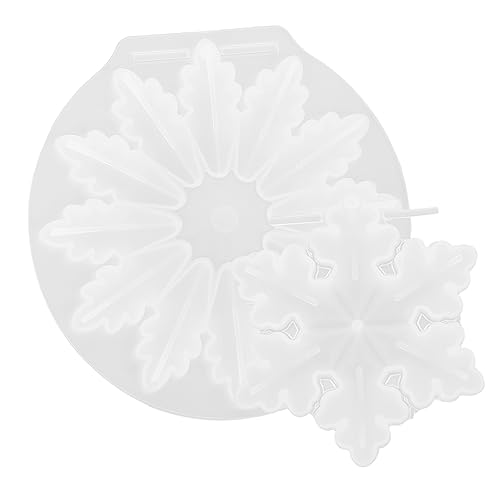 POPETPOP 2 Stück Teiliges Silikonform Schneeflocken Gießform für DIY Handwerk Weihnachtsschmuckformen Flexible Epoxidharzform für Handgemachte Ornamente Einfach zu Verwenden und Entformen von POPETPOP