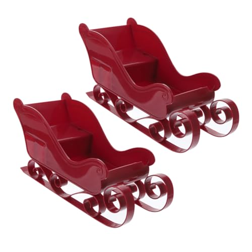 POPETPOP 2 Stück Teiliges Weihnachts Schlitten Rot Multifunktionaler Candy Dish und Tischdeko Detailreich Gestaltete Santa Sleigh Ornamente Festlicher Mittelpunkt für Zuhause Büro Küche POPETPOP 2 Stück Teiliges Weihnachts Schlitten Rot Multifunktionaler Candy Dish und Tischdeko Detailreich Gestaltete Santa Sleigh Ornamente Festlicher Mittelpunkt für Zuhause Büro Küche von POPETPOP
