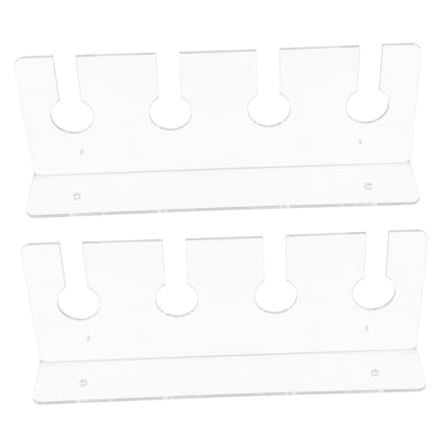POPETPOP 2 Stück Weinglasregal Gestell für Unterschrank Weinglasstand Glashaltergestell Hängeregal für Weingläser unter Kabinettspeicher Weinglas-Organizer Brillenregal Acryl Transparent von POPETPOP
