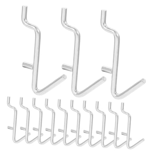 POPETPOP 20 Stück Teiliges Metall Pegboard Haken Form Lochabstand Schlüsselhalter Werkzeughaken Langlebig für Werkstatt und Verkaufsdisplay von POPETPOP