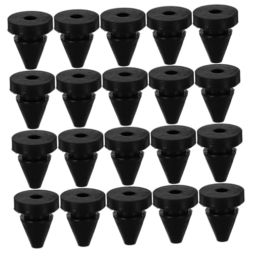 POPETPOP 20 Stück Teiliges Silikon Türstoßdämpfer Stoßabsorbierende Möbelpuffer Schlagfeste Türstopper für Schranktüren Geräuschdämpfend Langlebig Vielseitig Einsetzbar Schwarz von POPETPOP