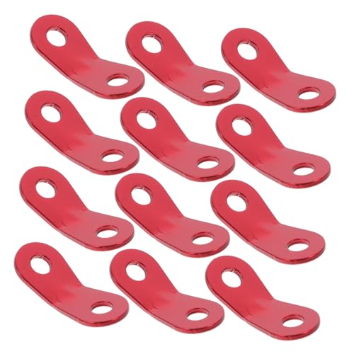 POPETPOP 20 Stück Zeltkursschnalle gebogen Spanner Griff Wind Camping zubehör rutschfeste Seilschnallen Zelt verstellbare Schnallen Kordelschnallenverschlüsse Aluminiumlegierung rot von POPETPOP