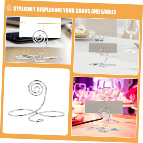 POPETPOP 24 Stück Teiliges Metall Draht Tischkartenhalter mit Elegantem Design Vielseitig Einsetzbar als Memo und Sitzplatzkartenhalter für Hochzeiten Partys und Tischdekoration Silber POPETPOP 24 Stück Teiliges Metall Draht Tischkartenhalter mit Elegantem Design Vielseitig Einsetzbar als Memo und Sitzplatzkartenhalter für Hochzeiten Partys und Tischdekoration Silber von POPETPOP