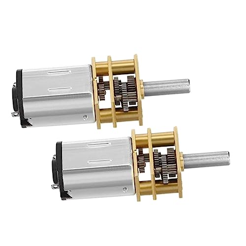 POPETPOP 2stücke Metall Getriebemotor Mit Untersetzung Dc Motor Für Diy Roboter Und Rc Autos Langlebig Hohe Drehmoment Kompakte Bauweise Geeignet Für Elektrische Spielzeuge Und Medizinische Geräte von POPETPOP
