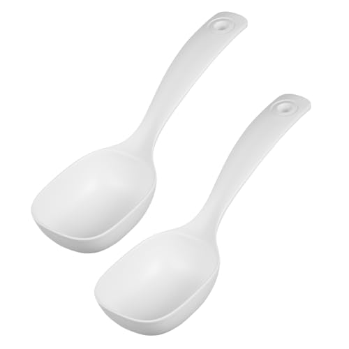 POPETPOP 2 Stücke Große Suppenkelle Löffel aus PP Material Antihaft Ergonomisch für Suppe und Porridge Wiederverwendbare Servierlöffel für Küche von POPETPOP
