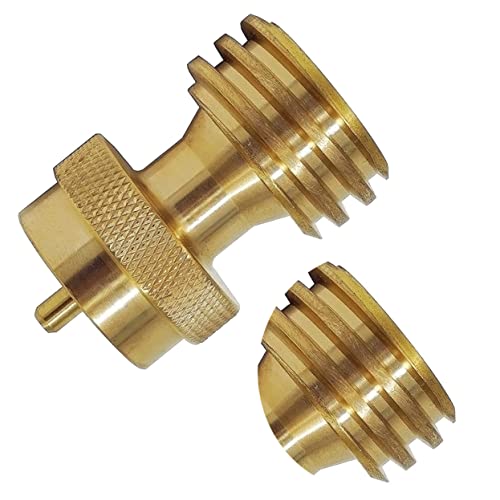 POPETPOP 2stücke Gasflaschen Adapter Für Gaszylinder Messing Tank Nachfüllanschluss Sicherer Gasdruckminderer Für Camping Und Grill Einsetzbar Einfache Installation Ohne Werkzeuge von POPETPOP