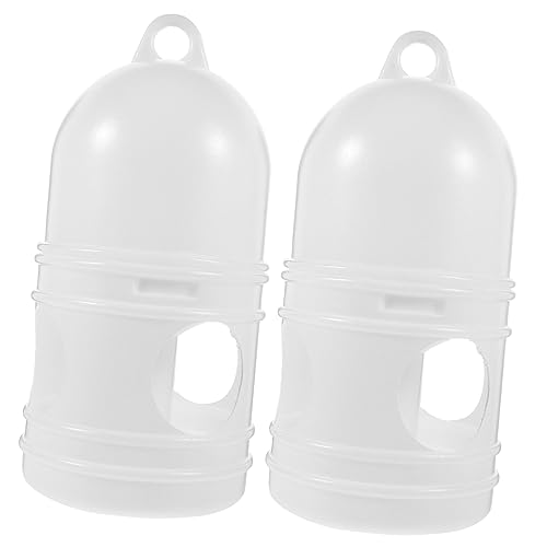 POPETPOP 2st Tauben Trinkbrunnen Automatischer Getränkespender Taubenbedarf Wasserflasche Für Vogel Vögel Tränken Vogel Tasse Vogel Wasserspender Vogeltränke Plastik Container Weiß Papagei von POPETPOP
