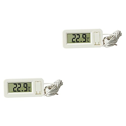 POPETPOP 2st Thermometer Schleichtiere Weiß Digitaler Bildschirm Plattentisch von POPETPOP