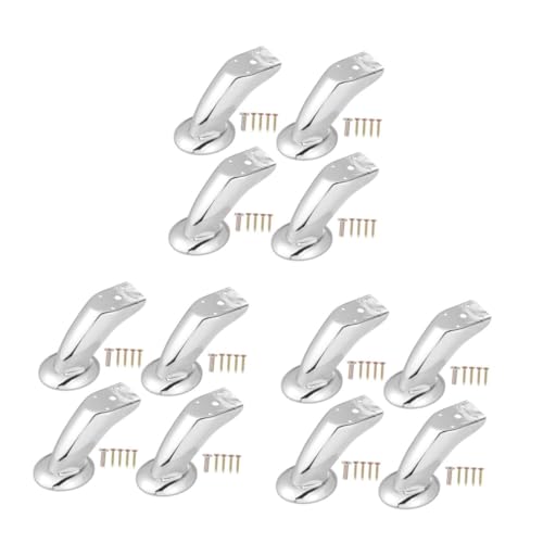 POPETPOP 3 Sätze Werkzeug Interior Design Innenarchitektur Sofa Beine Inneneinrichtung Wohnaccessoires Tischbein Sofa Legs Couch Beine Möbel Unterstützung Tischstütze Silver 4 Stück * 3 von POPETPOP