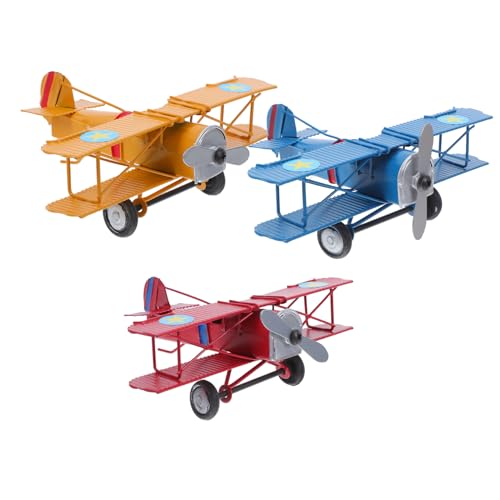 POPETPOP 3stücke Teiliges Vintage Flugzeug Retro Metallfigur Für Wohnkultur Tv-Schrank Dekoration Einzigartiges Design Für Flugzeug-enthusiasten von POPETPOP