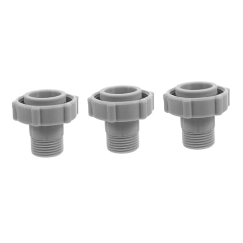 POPETPOP 3 Stück Schwimmbadverbindung Armaturen Für Abflussrohre Abflussrohr Adapter Abflussanschluss Für Schwimmbecken Poolreinigungsgeräte Poolsaugköpfe Ablaufanschluss PVC Grey von POPETPOP